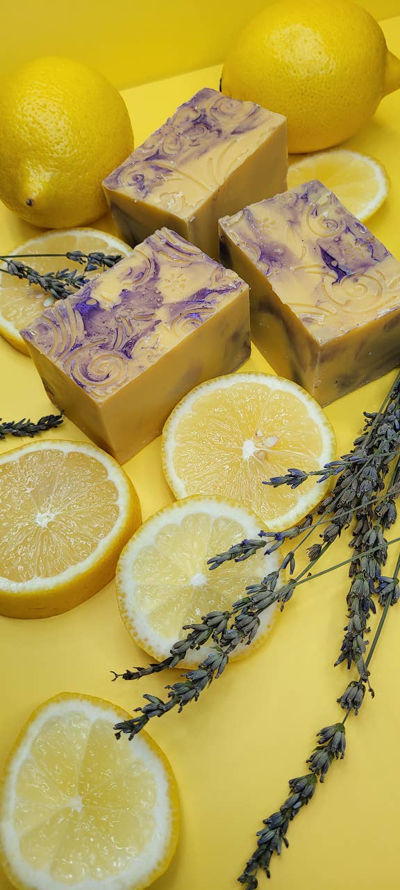 Evolve Botanica - Vente Pains de savon - Savon en vrac - Savon pour le corps soie et beurre de karité - Citron Lavande