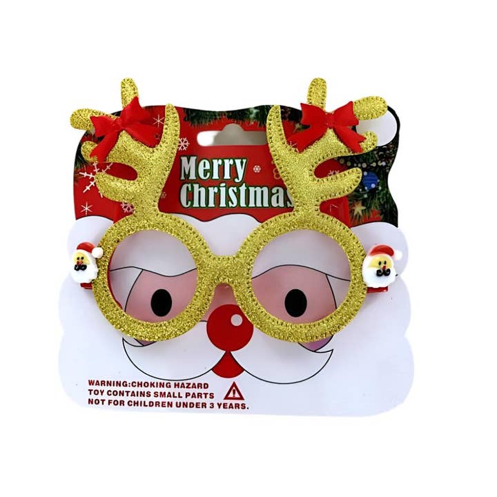 Festive Christmas Reindeer Antlers Glasses Frame for wholesale by Atlas Fashion
