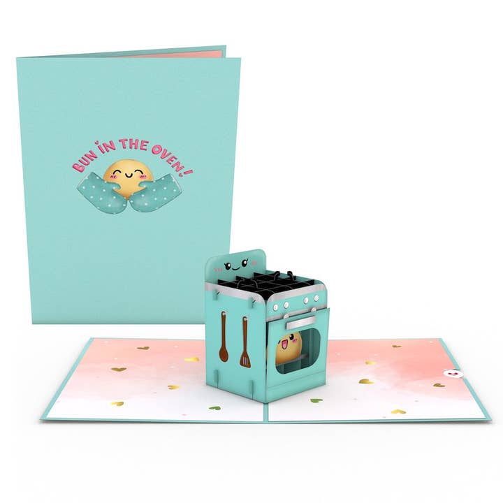 Lovepop Cards - Wholesale Baby Card - Bun in the Oven Card, 5x7" Pop-Up Cards2