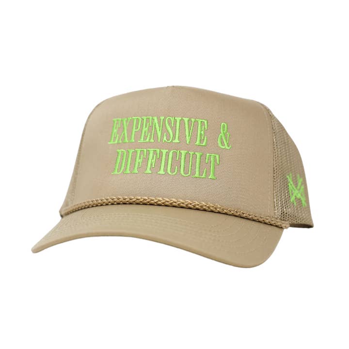 Expensive and Difficult Trucker Hat for wholesale by The Mad Hatter Co