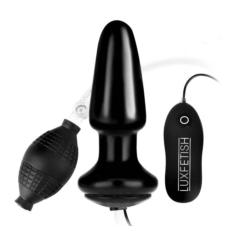 4" Inflatable Vibrating Butt Plug for wholesale by Lux Fetish Store