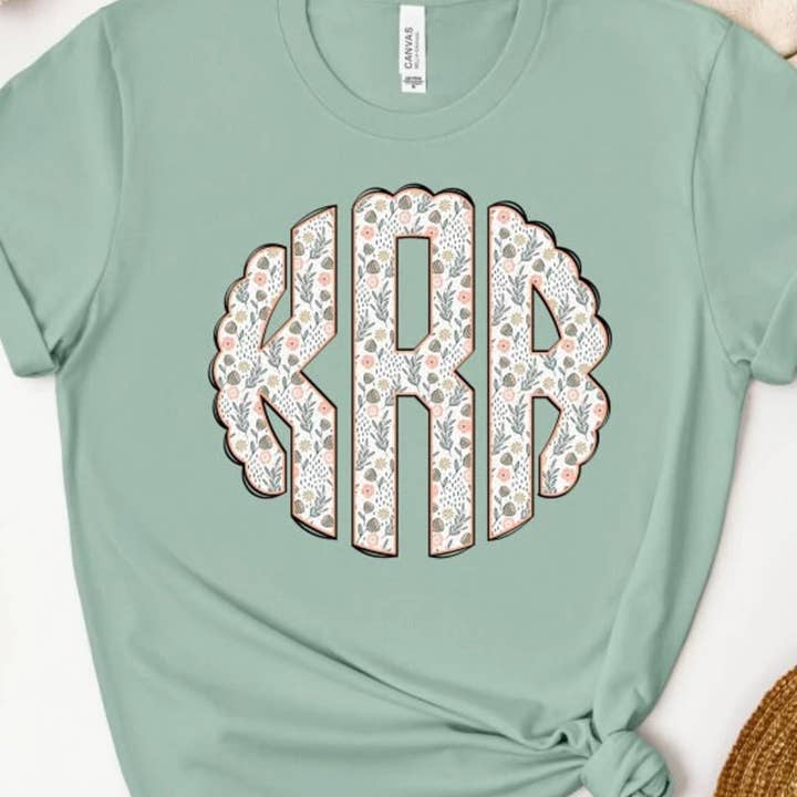 Custom Floral Monogram for wholesale by Making It Personal