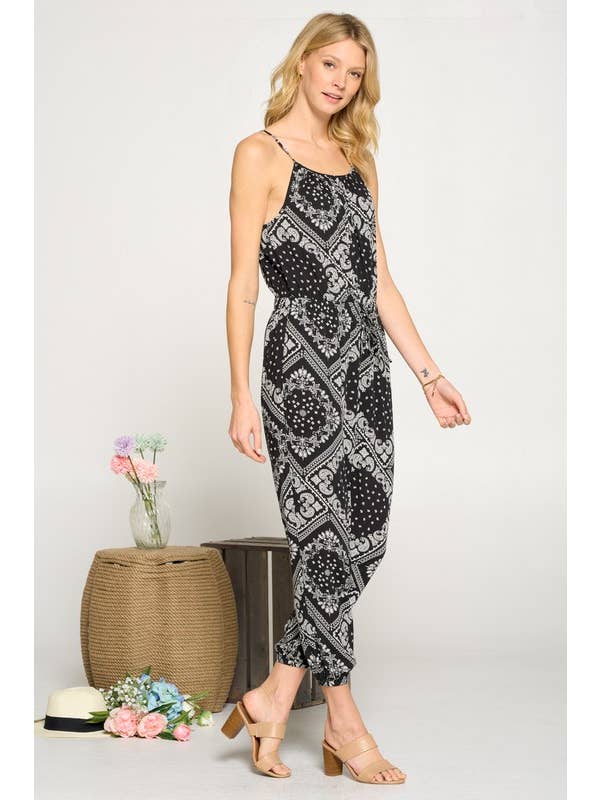 Schwarz Bandara-Overall mit Kordelzug - 26484R für den Großhandel auf Faire5