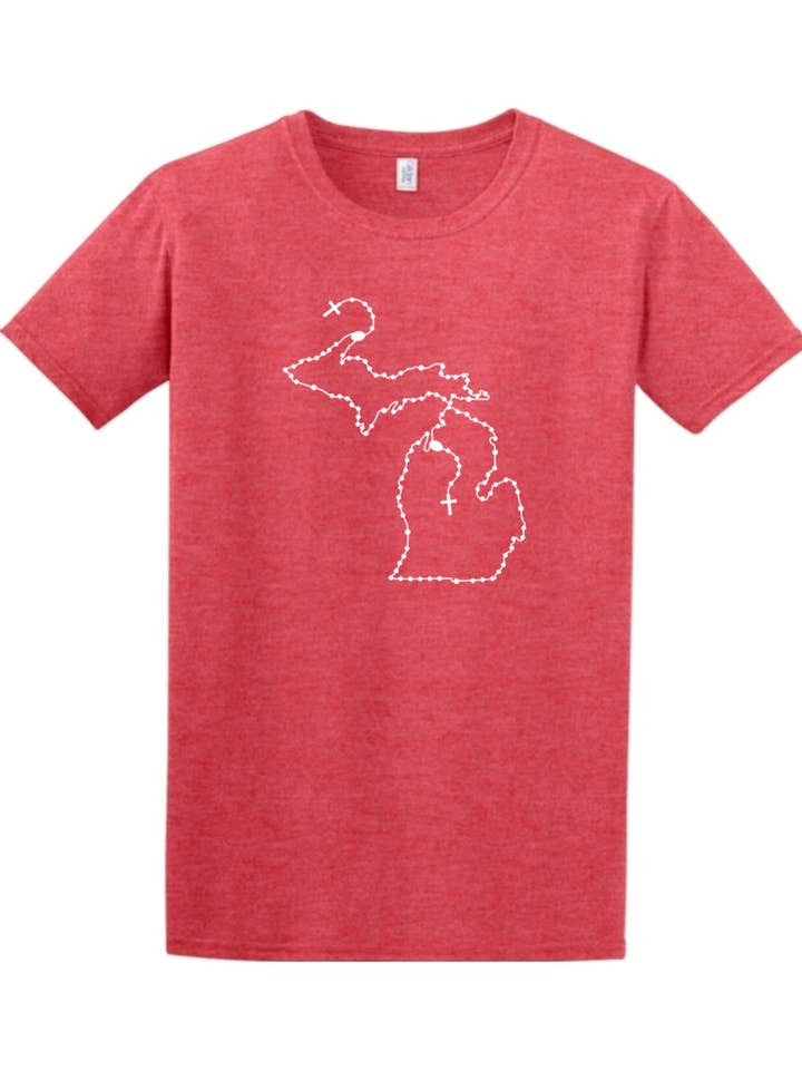 Sock Religious - Wholesale Screen Printed T-Shirt - Unisex - Michigan Rosary Catholic Adult T-shirt9