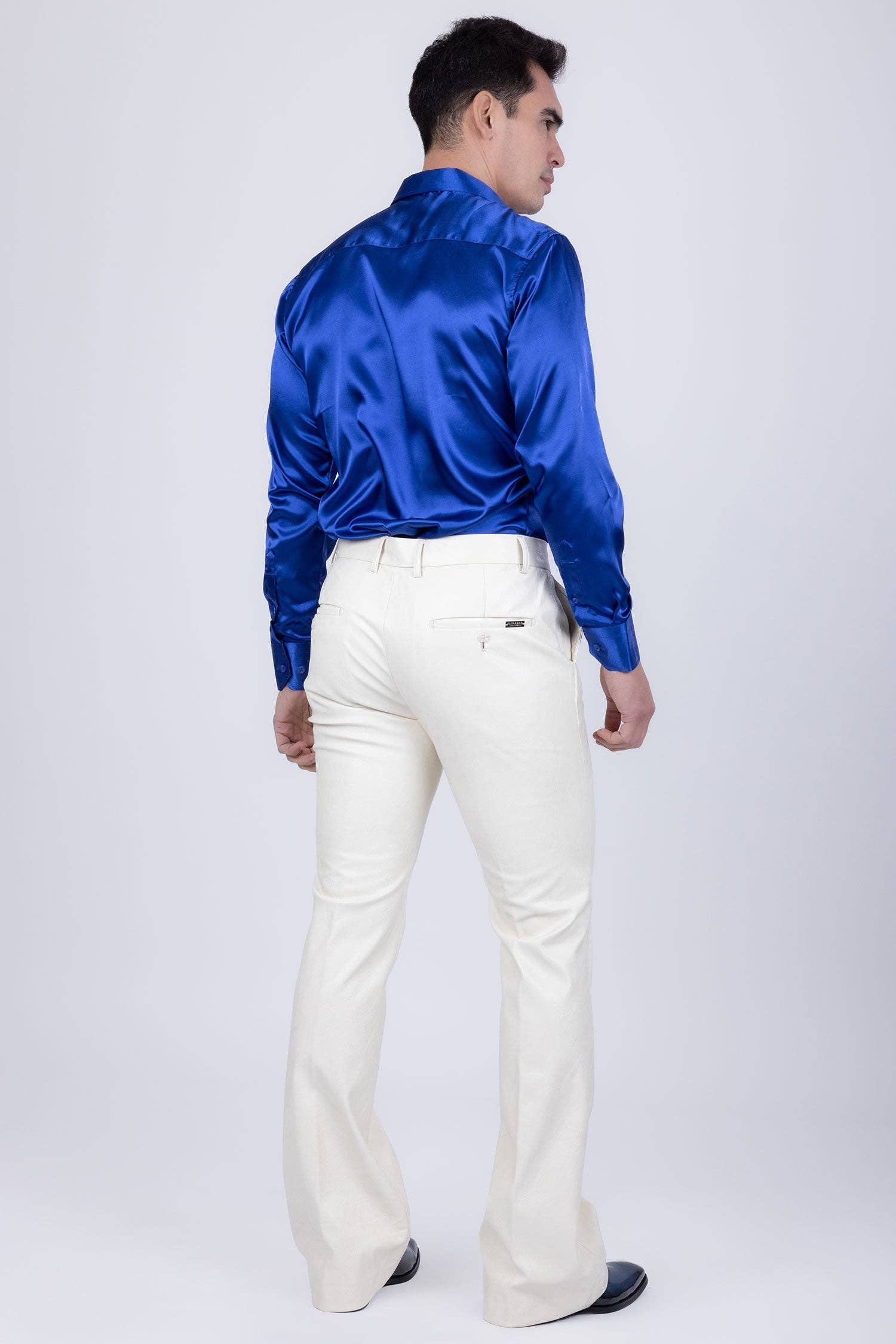 BARABAS - Wholesale Suit Set - Men's - Men's Faux Leather Notch Lapel Suit 5SU4110