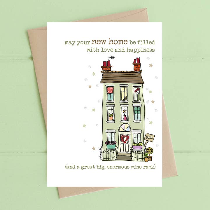 Nytt hem & vinställ - Hälsningskort för wholesale av Dandelion Stationery