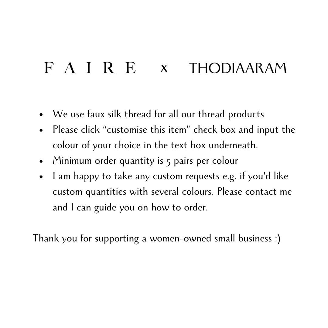 Thodiaaram - Vente Boucles d'oreilles à pampille - Boucle d'oreille noire à pompon Cascade1