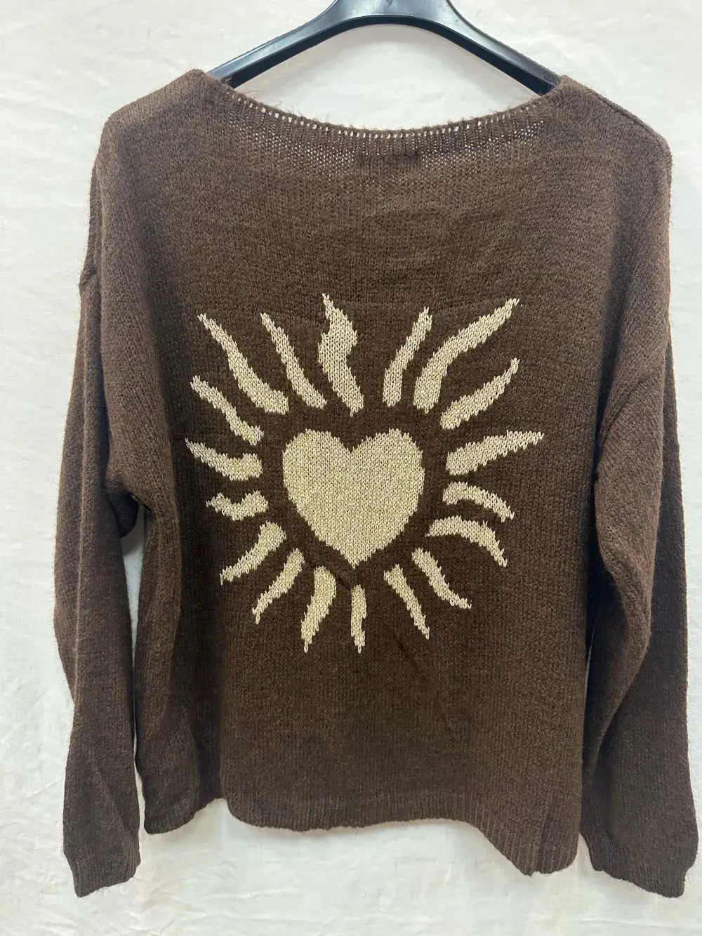 Mimi & Gogo - Vendita all'ingrosso Maglione tricot - Donna - Maglia A Motivi Soleggiata Sul Retro @35669_PulSoleil4