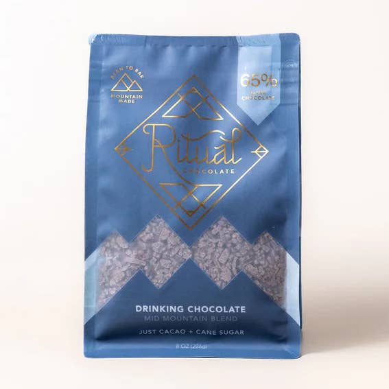 Mid Mountain Blend Drinking Chocolate 65% for wholesale by Ritual Chocolate
