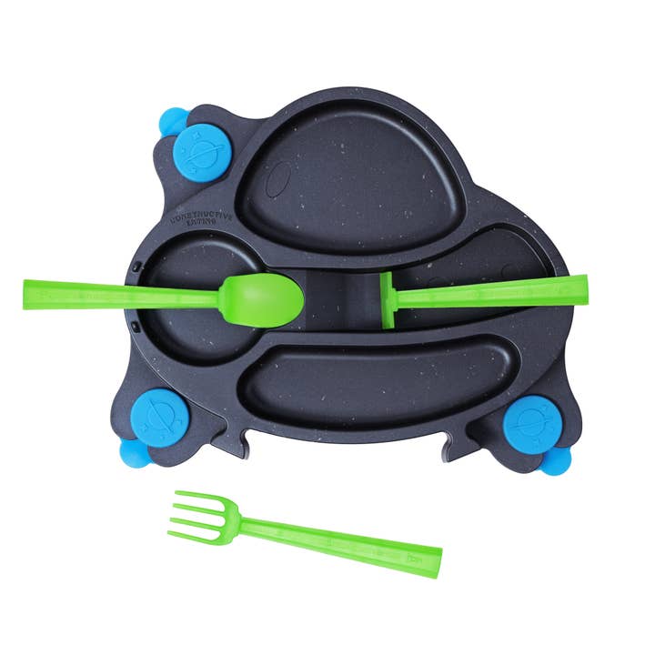 Constructive Eating - Wholesale Dinner Plate - Kids & Baby - UFO Suction Plate and Training Utensils1