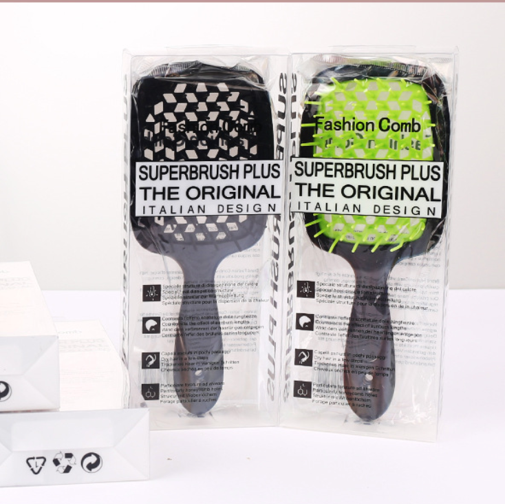 XO Fashion - Vente Peigne/brosse à cheveux - Peigne à démêler le cuir chevelu à dents larges et moelleuses HCC00110