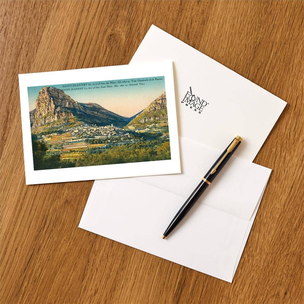 Found Image Press - Wholesale Stationery/Notecard Set - Greeting Card FF-144 Overview of St. Jeannet, France1