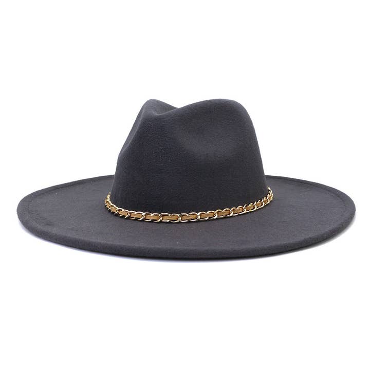 Suzie Q USA - Wholesale Fedora - Women's - Camel Chain Big Brim Peach Heart Top Hat11