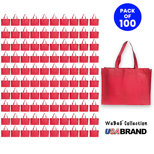 WeBaG N WeCoveR - Wholesale Kruidenierswinkel/boodschappentas - Eco-vriendelijke duurzame herbruikbare katoenen tassen in set van 100 stuks1