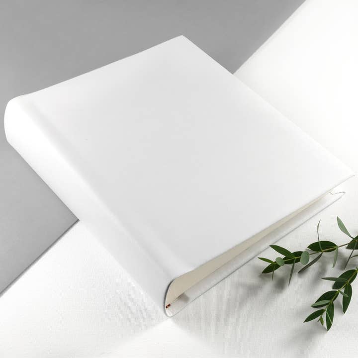 Treat Republic – Großhandel Fotoalben – Dream Vachetta Fotoalbum aus italienischem Leder, weiß