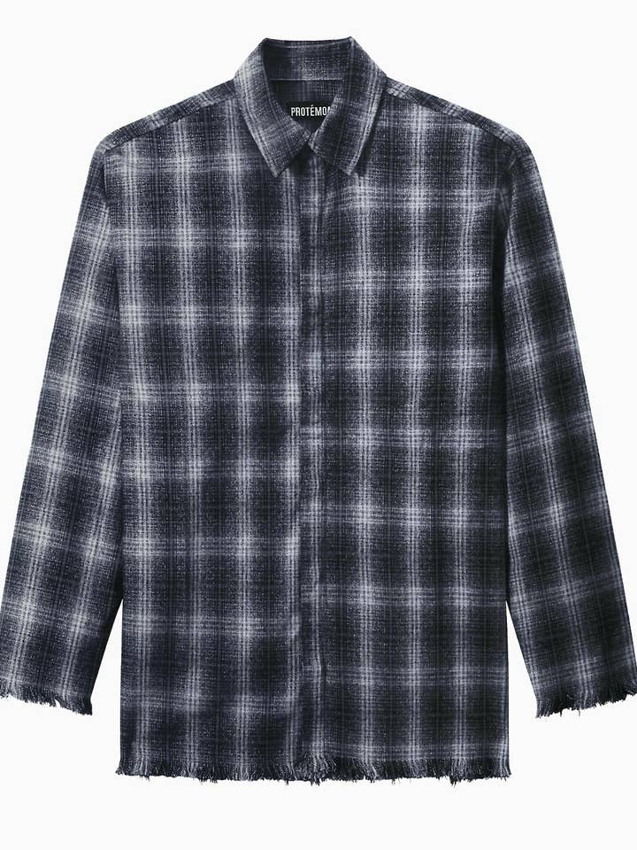 Chemise grise à carreaux pour la vente par Protémoa