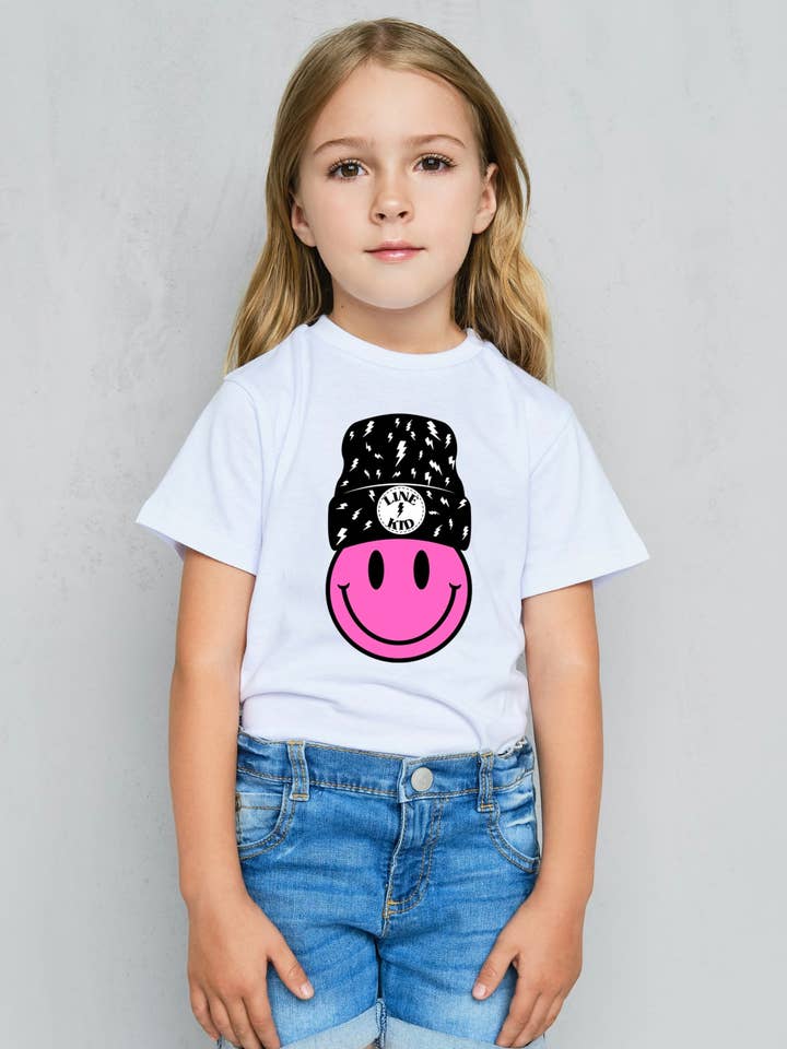 Line Kid Smiley Face T-Shirts for wholesale by Circle P Creations