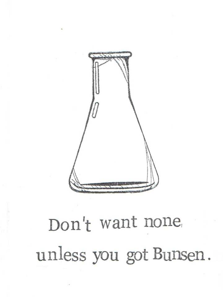 Tarjeta «A menos que tienes Bunsen» | Chemistry Pun Funny Science Humor Valentine para venta al por mayor de BlueSpecsStudio