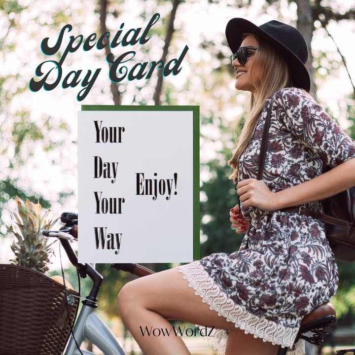 WowWordZ - Wholesale Birthday Card - Birthday Card, Celebration, Your Day Your Way, Black Foil2