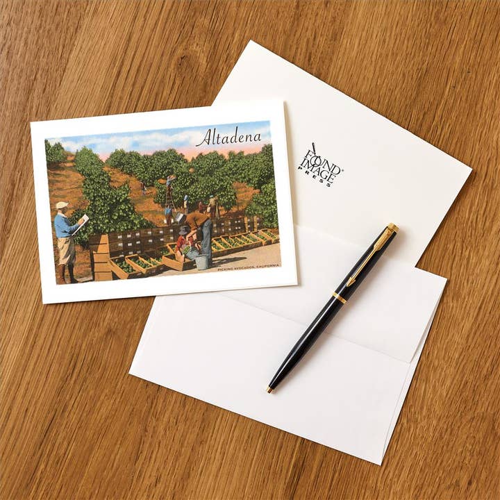 Found Image Press - Wholesale Stationery/Notecard Set - Greeting Card LA-667 Avocado Orchard, Altadena, California1