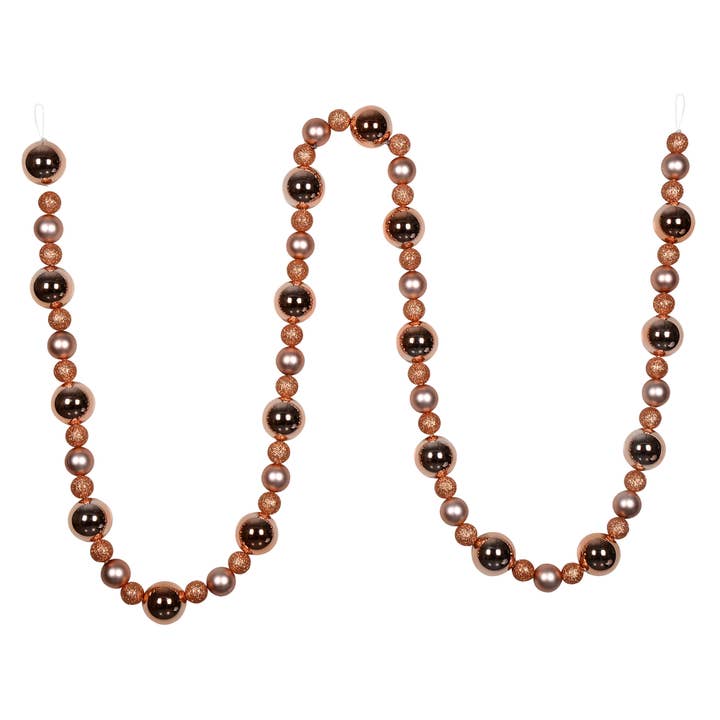 Guirlande de boules Vickerman de 9 pi en or rose assortie pour la vente par Vickerman