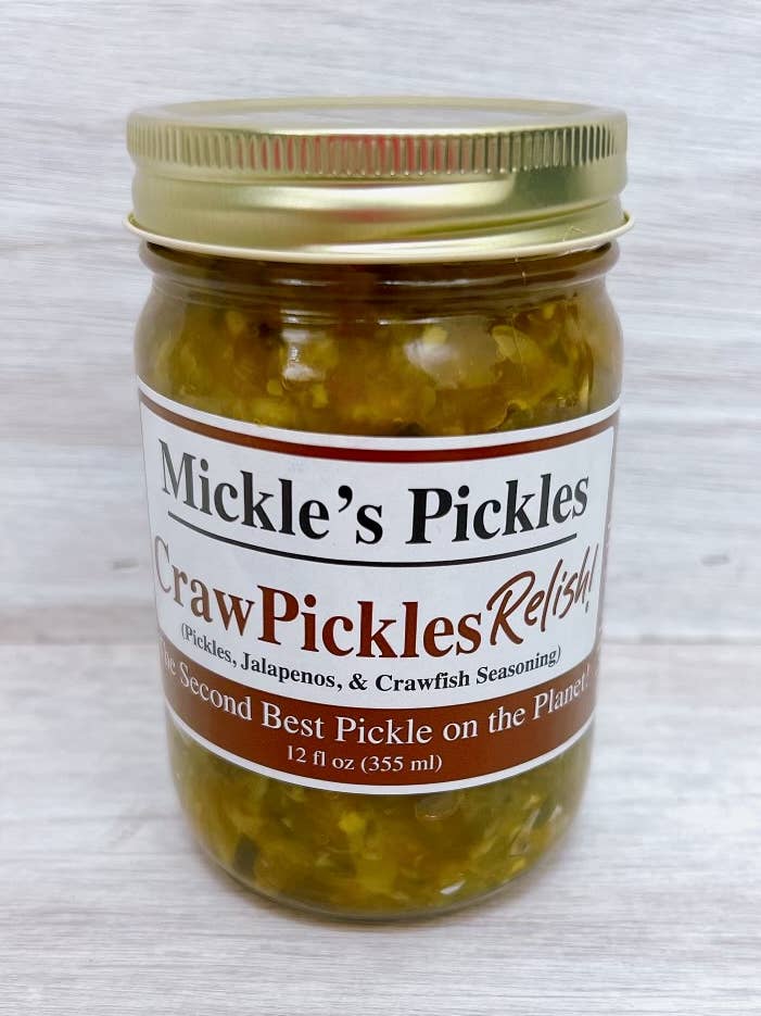 RELISH Craw Pickles Mickle's Pickles 12oz Jar for wholesale by Mickle’s Pickles