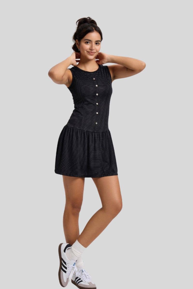 Sodalemon – wholesale Sportklänning – Dam – Randig snabbtorkande tennisklänning4