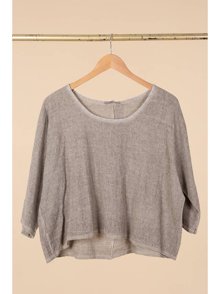 la maison des fibres naturelles - Wholesale T-shirt – women's - TOP 3791 90% COTTON 10% LINEN28