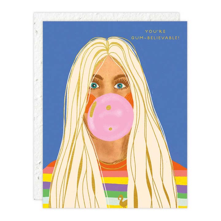 Gum-Believable - Tarjeta de felicitación para venta al por mayor de Seedlings