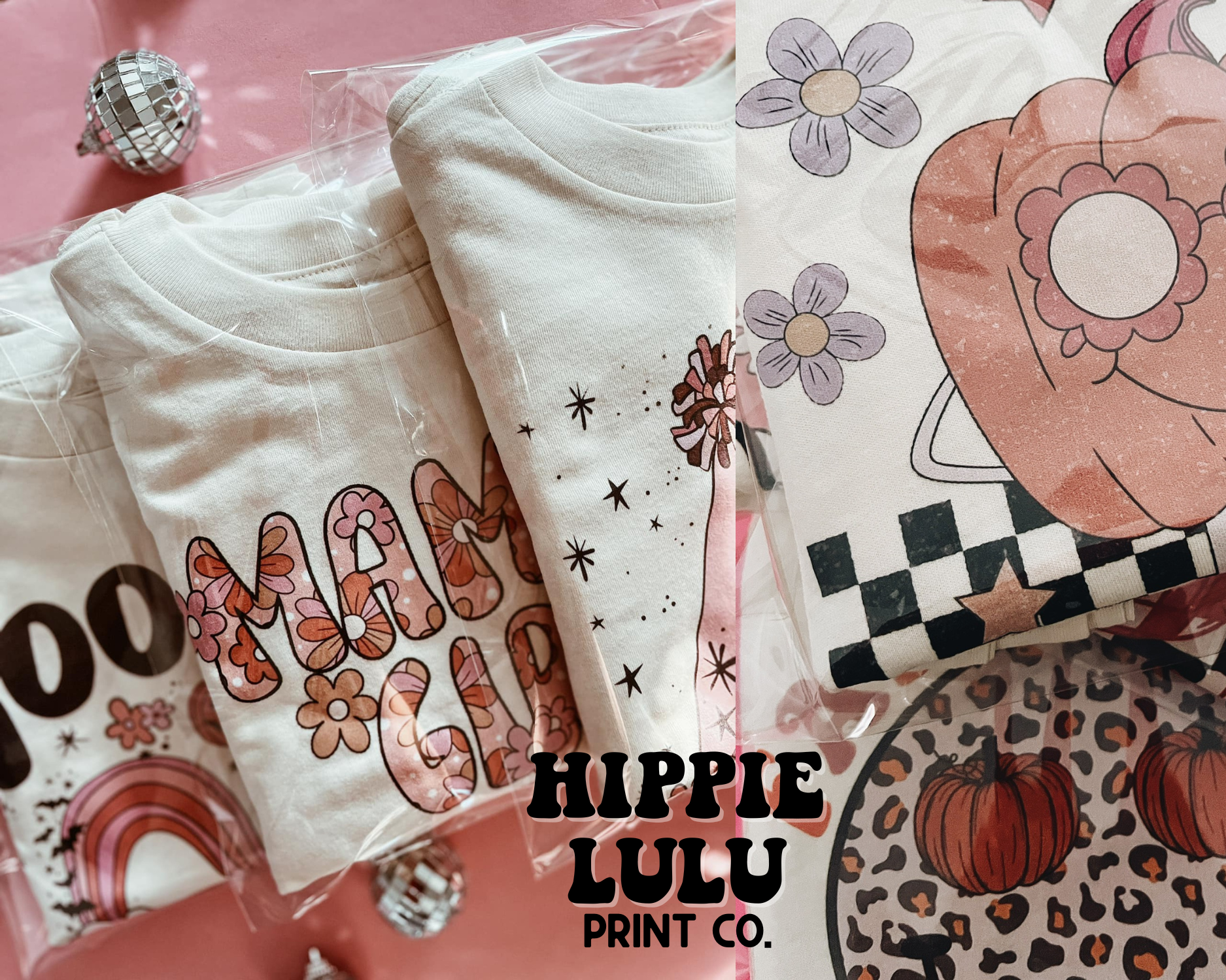 Hippie Lulu Co. - Wholesale Screen Printed T-Shirt - Kids - Western Vintage Bougie Ghost | Vintage,Retro, Hippie T-shirt3