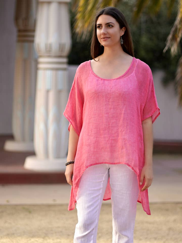 Top de gasa de lino Paloma (varios colores) para venta al por mayor de Dolma