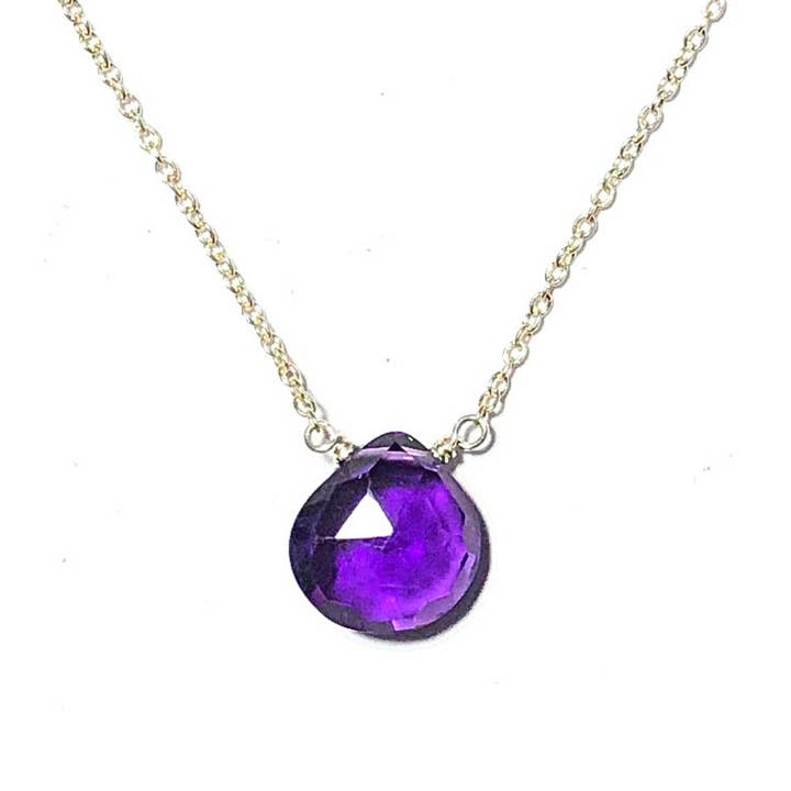Solo Necklace - Amethyst - Small for wholesale by The Wild Diamond
