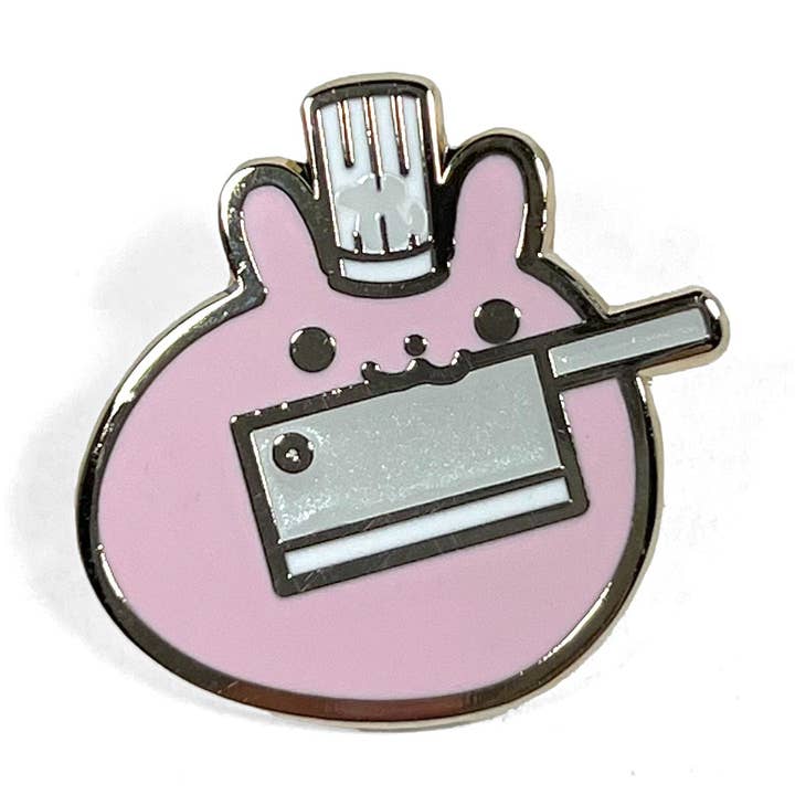 Butcher Tuzi Stabbie Enamel Pin for wholesale by TuziNeko