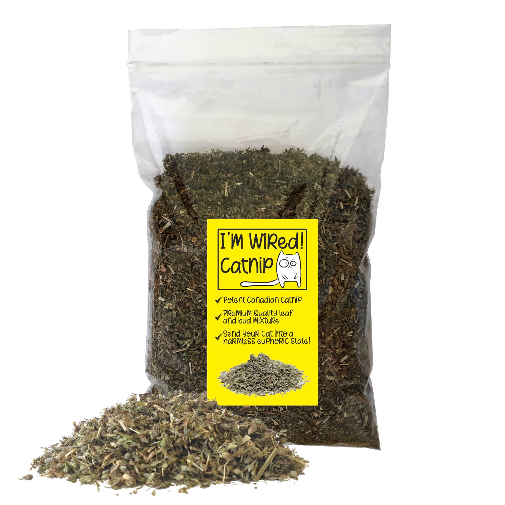 Real Pet Supplies – wholesale Catnip – I'm Wired Catnip Dried Leaves & Buds Mixture 14g / ½oz1
