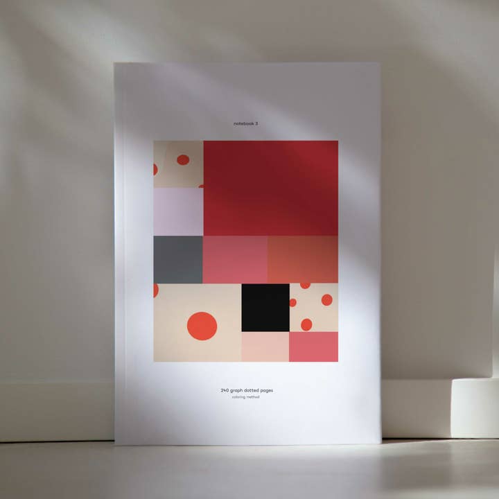 Notebook 3 - notesbog med minimalistisk moderne kunst for engroshandel hos Coloring Method