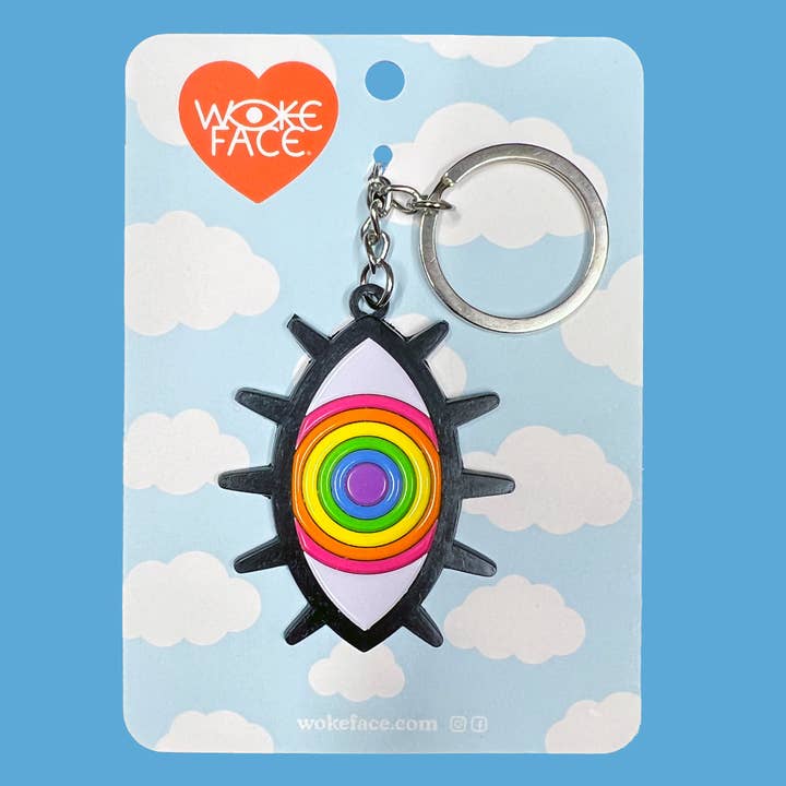 Wokeface - Wholesale Keychain – Unisex - Keychain - Rainbow Eye1