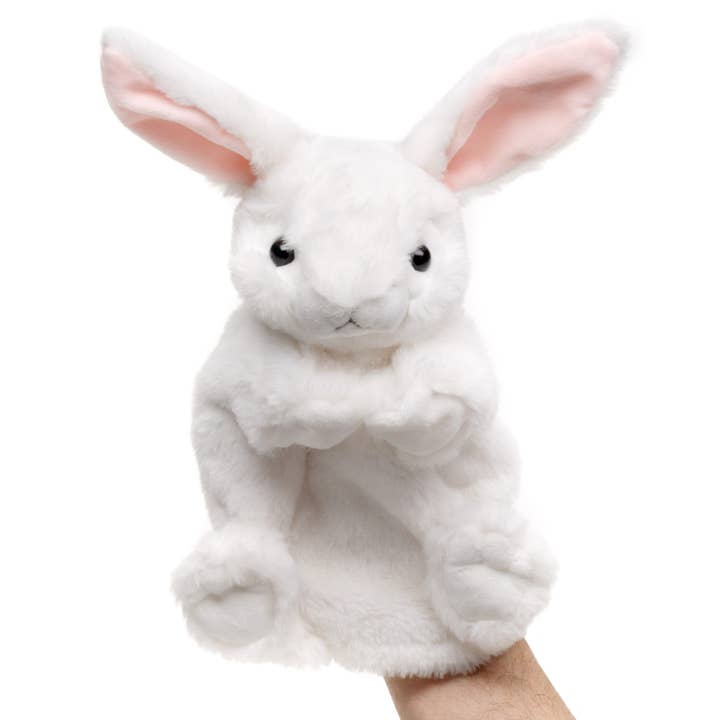 Uni Toys - Wholesale Stuffed/Plush Toy - Kids & Baby - Hand puppet rabbit (white) - 24 cm (height) - cuddly/plush toy2