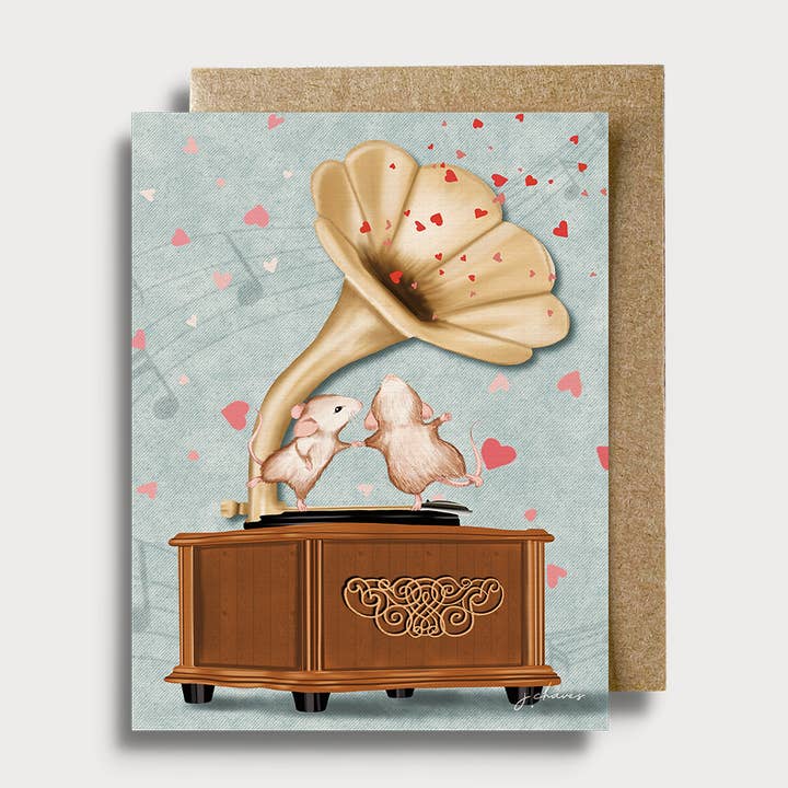 Mice Waltz Card for wholesale by The Crafted Goat Artistry