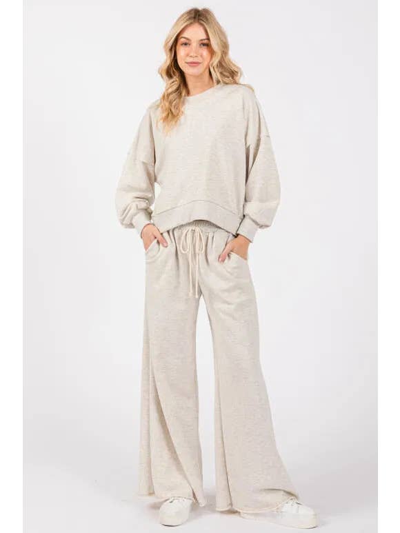 Final Touch - Wholesale Knit Top - Women's - Cotton Terry Raw Edge Top - NT30652A11