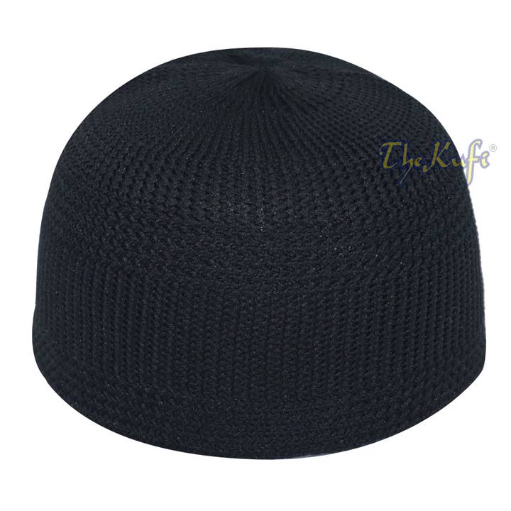 IndoMode - Wholesale Beanie - Unisex - Black Skull Cap 100% Nylon Head Cover Kufi Knitted Hat
