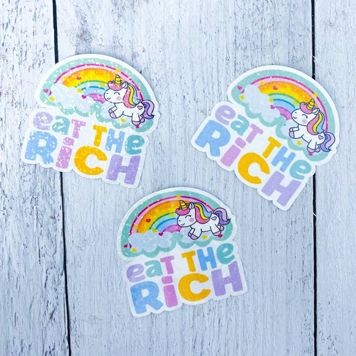 Essen Sie den Reichen Aufkleber für den Großhandel von The Black Lab Soapery