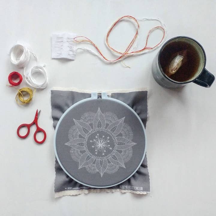 cozyblue handmade – Engroshandel Broderitilbehør – efterår mandala broderi kit2