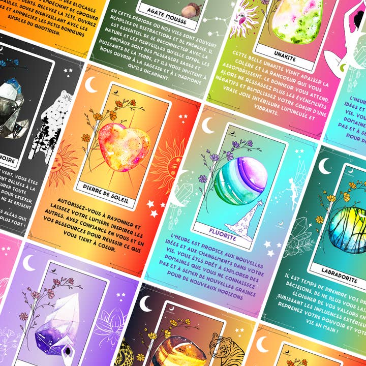 Les Moonettes - Wholesale Tarot Cards - Oracle Enchanting Stones (30 Cards)6