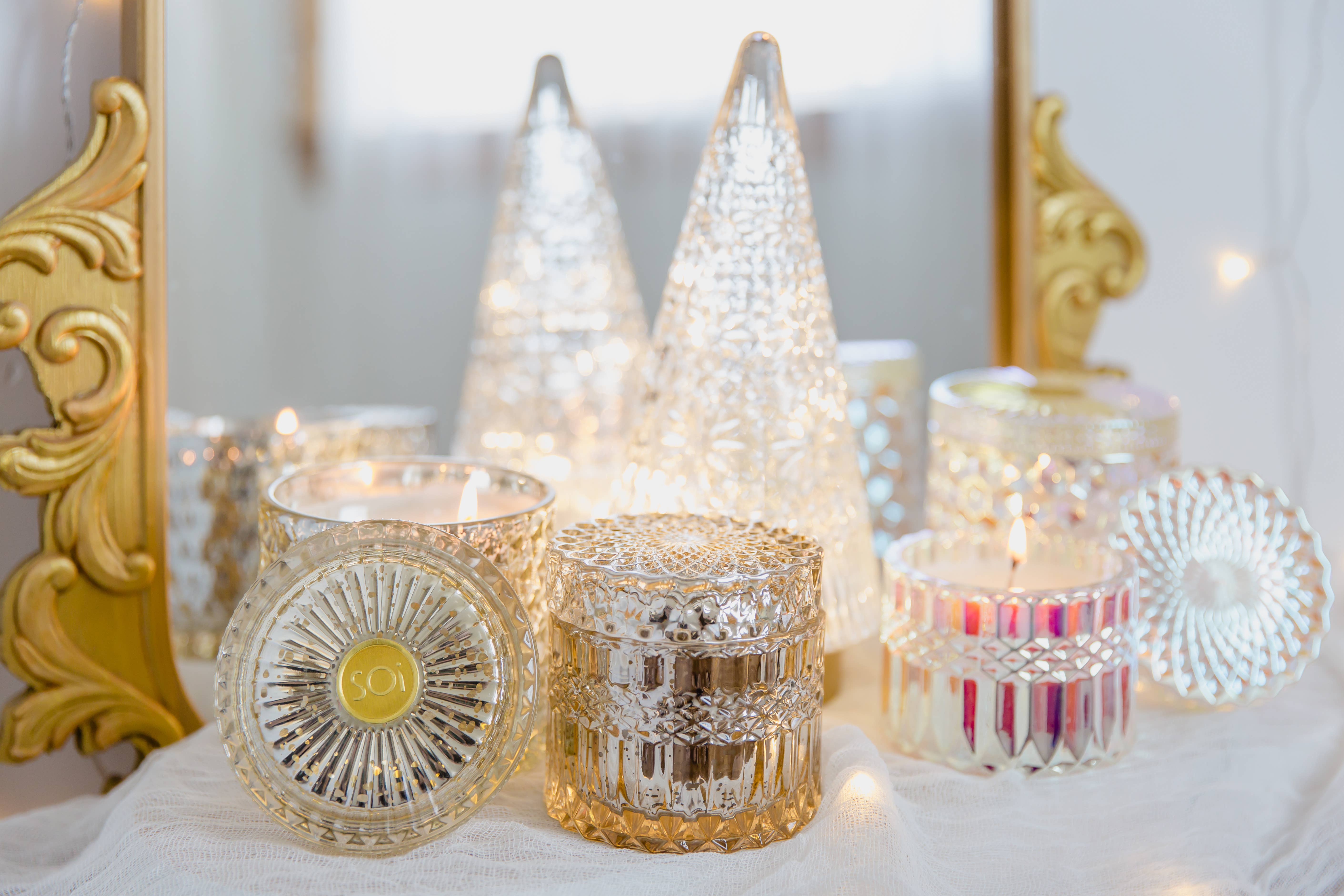 The SOi Company - Wholesale Jar/Filled Candle - Winter Wonderland 8oz IRIDESCENT Petite Shimmer Candle (Iridescent)1