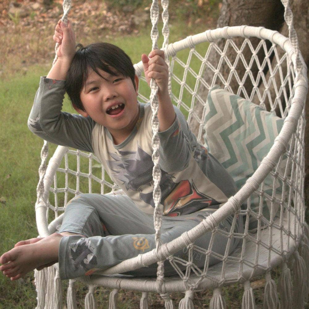 Shared Earth – wholesale Swing – Kids & baby – Swinging Chair Cotton Macrame 86x81x220cm0