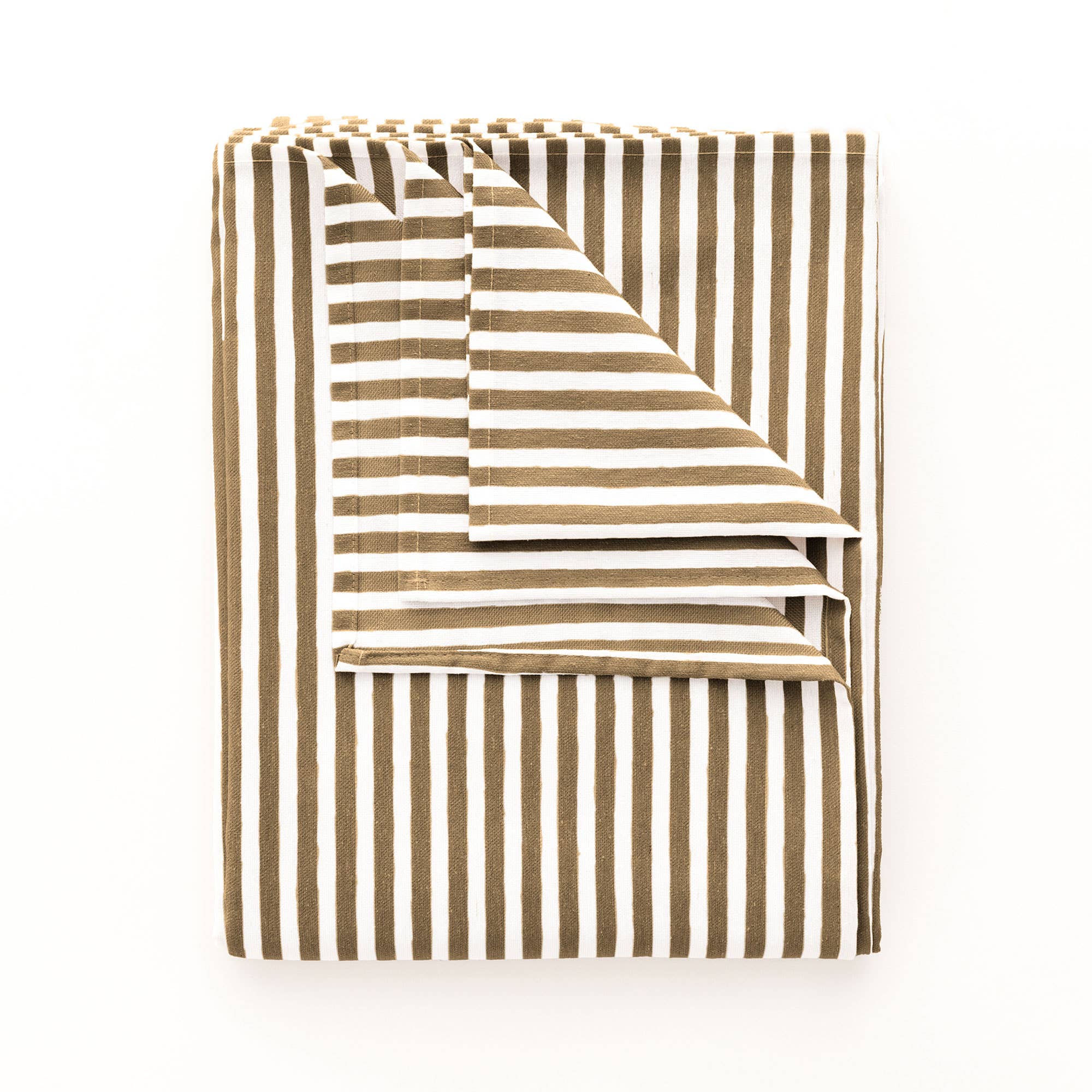 GAMUSI - Vente Nappes - Nappe anti-taches coton toucher tissu rayures ARENZA24