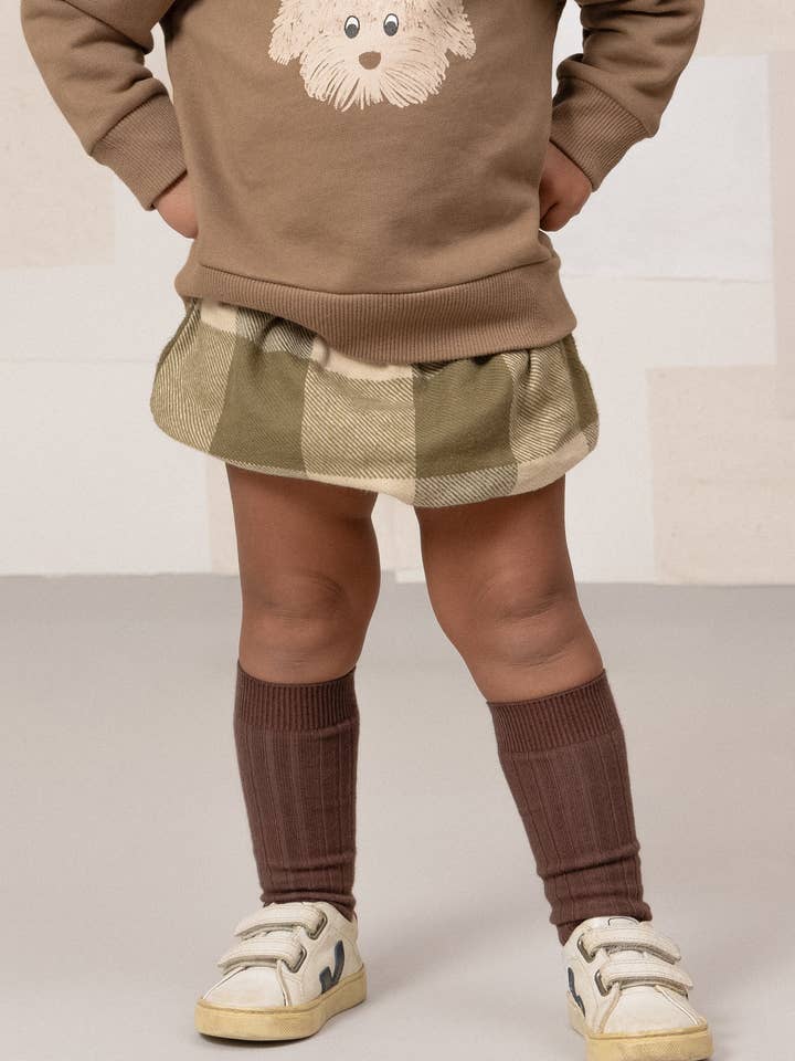 Bloomer Amico Flanella vichy kaki per la vendita all'ingrosso da parte di Studio Bohème Paris