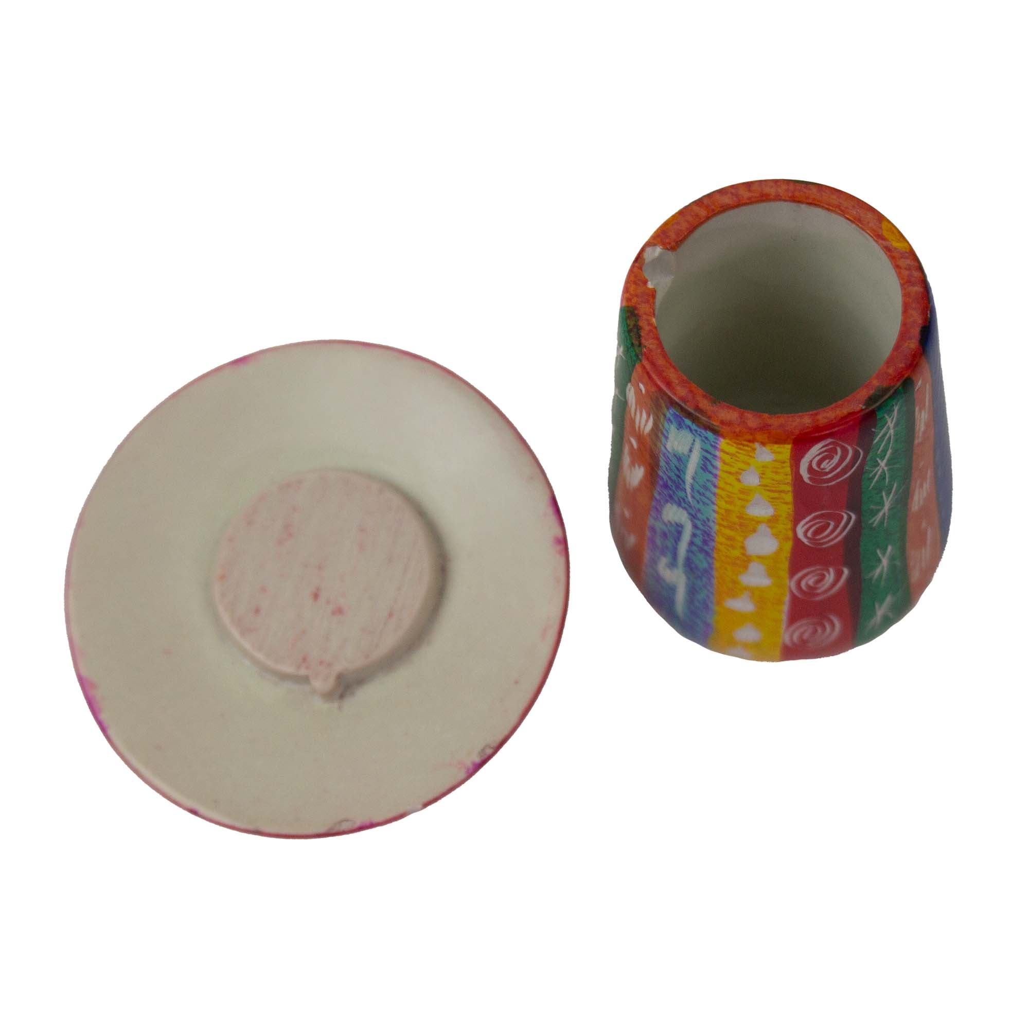 Global Crafts - Wholesale Decorative Box - Soapstone Mushroom Box in Rainbow Colors with Etchings3