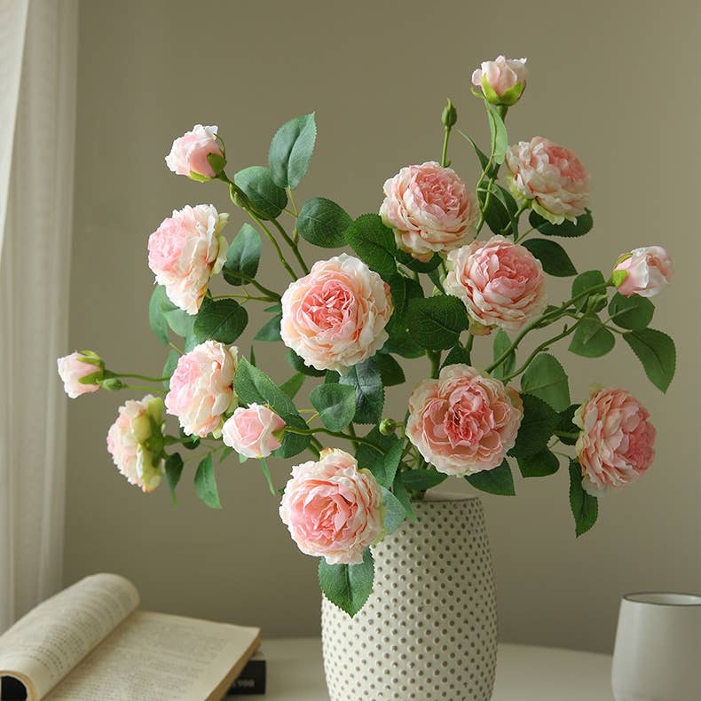 ACNITE(We cover U.S. import duties) - Wholesale Artificial Flowers - 3 rose flowers gift for her home floral Retro rose flwoers5