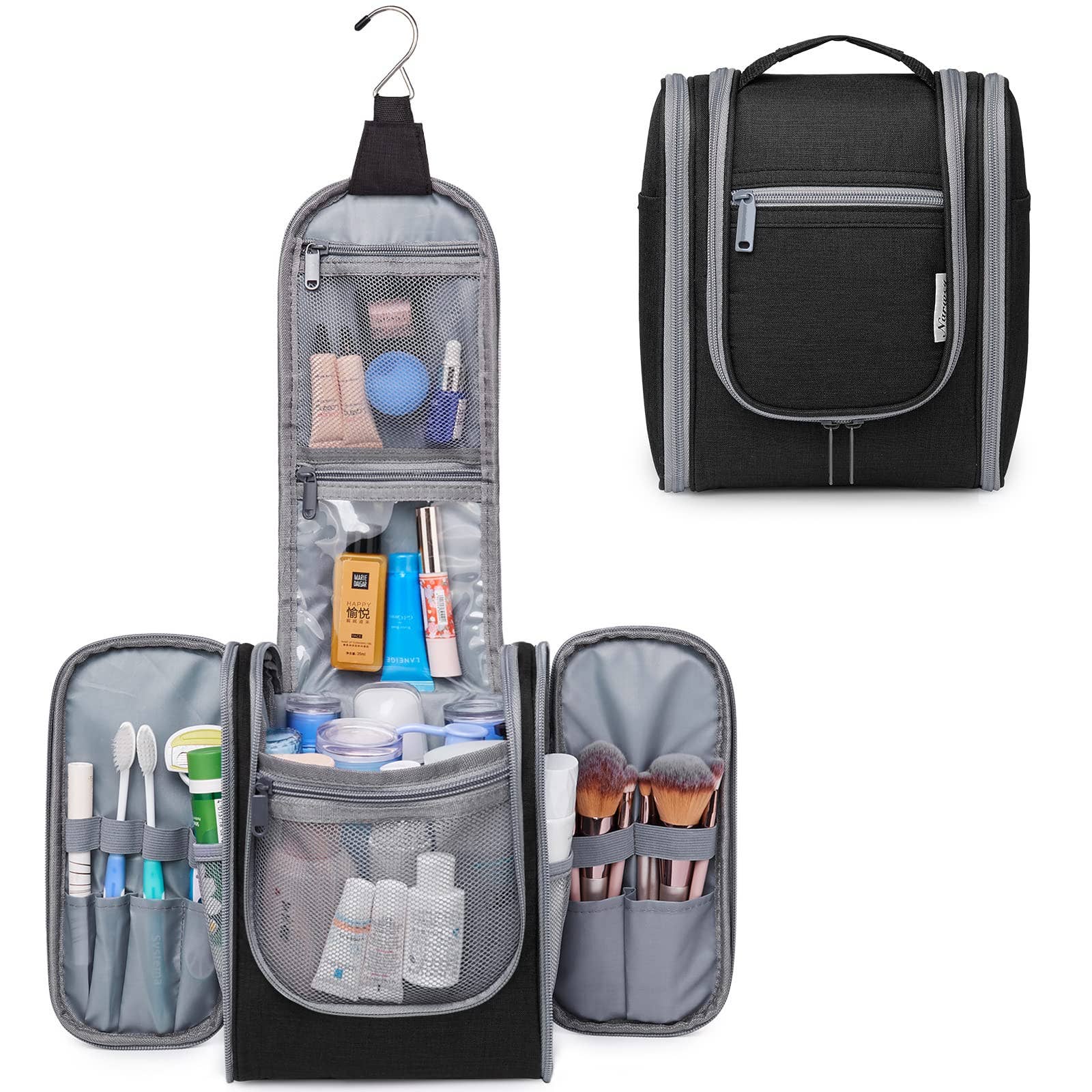 NARWEY INC - Wholesale Toiletry Bag - Women's - Large Hanging Toiletry Bag With Hook Cosmetics Organizer18